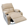 Factory Directly Sell Leisure Style Beige Sofa Home Furniture Fabric Armchair Recliner with 2 cup holder